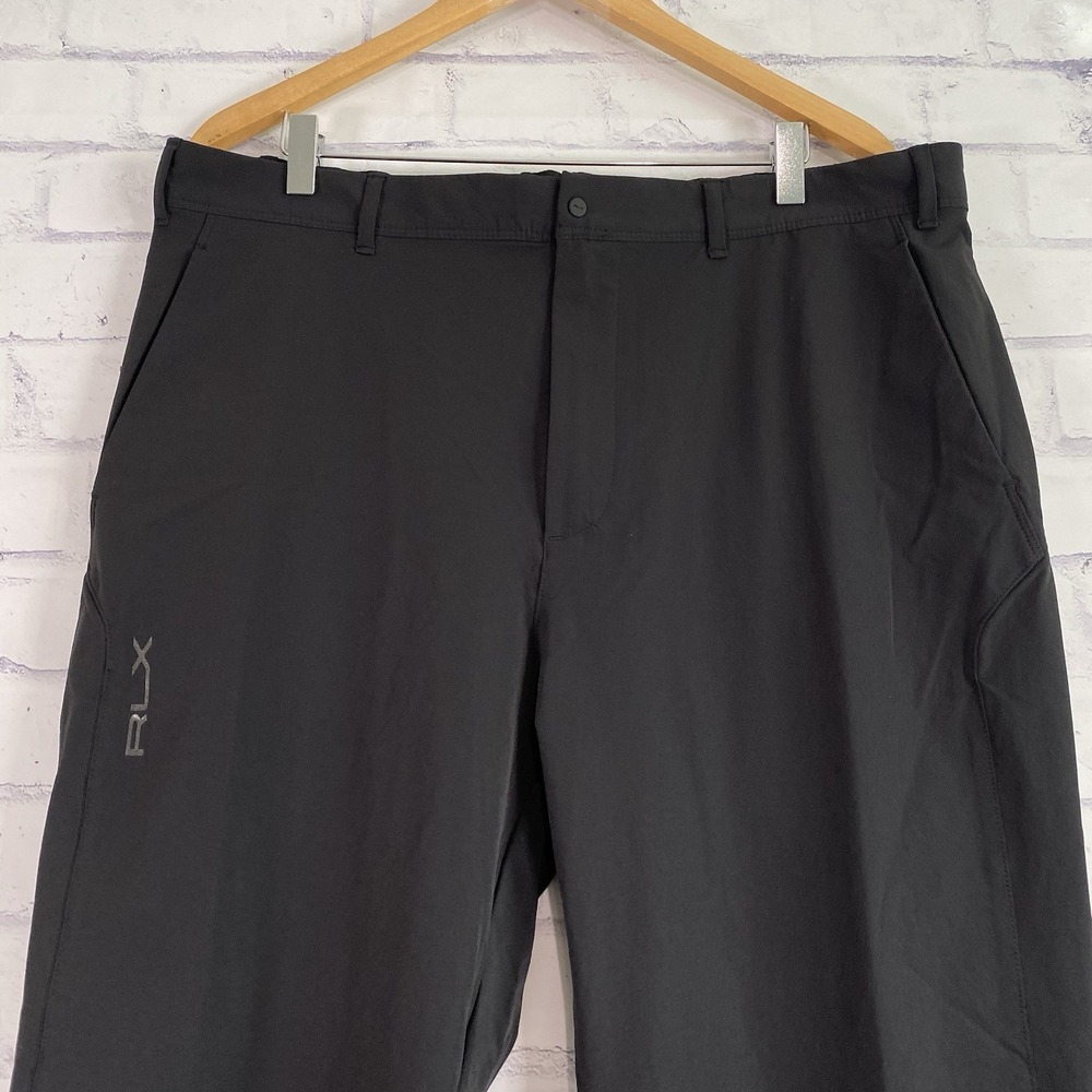 RLX Golf Pants Men's 36 Elastic Waist M Golf 1/15 Black 36x28 Ralph Lauren NWT